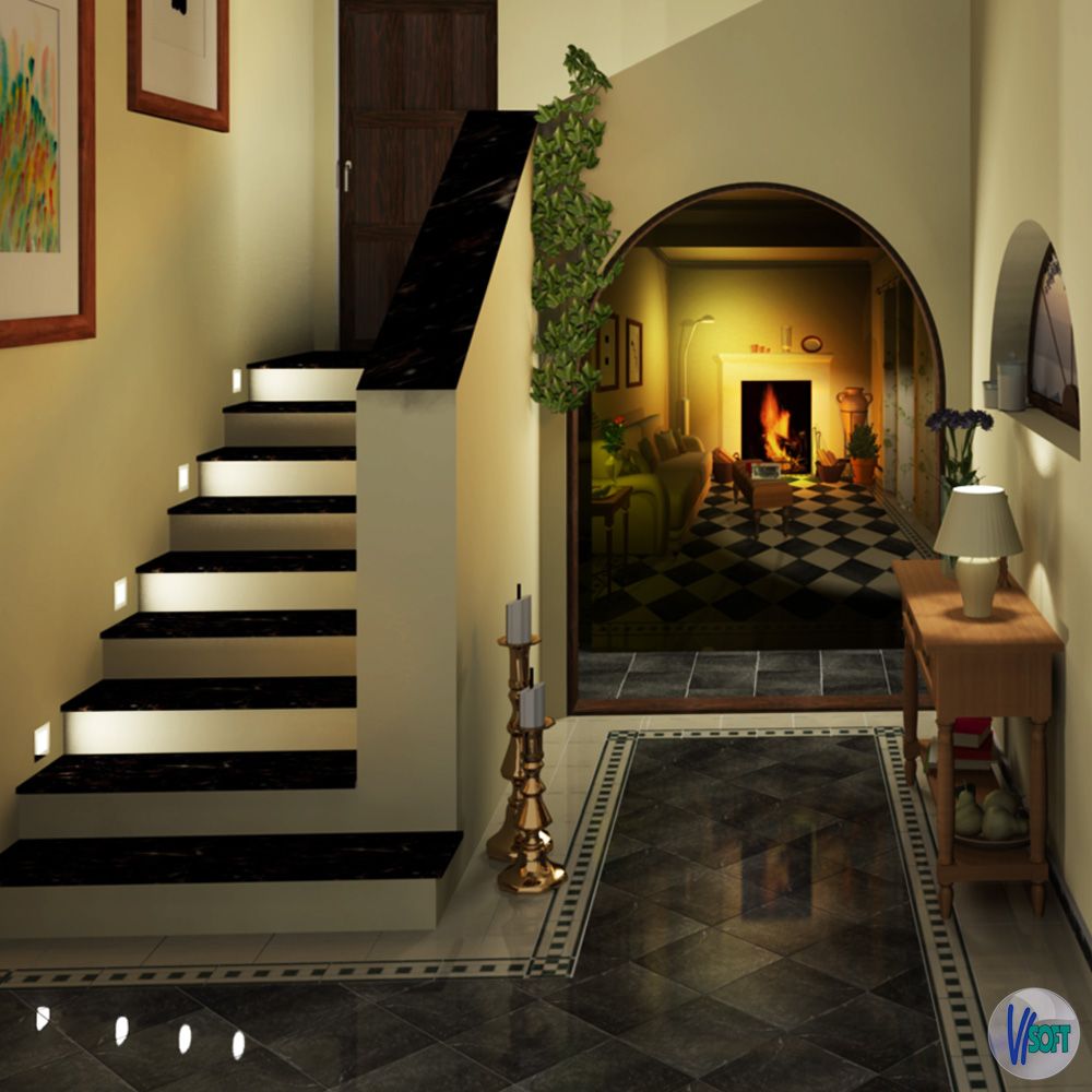 3D Flur-/Treppenhaus-Planung